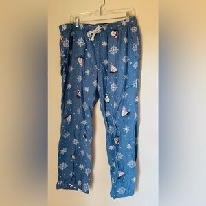 Old Navy Blue Polar Bear Flannel Pajama Pants | Large